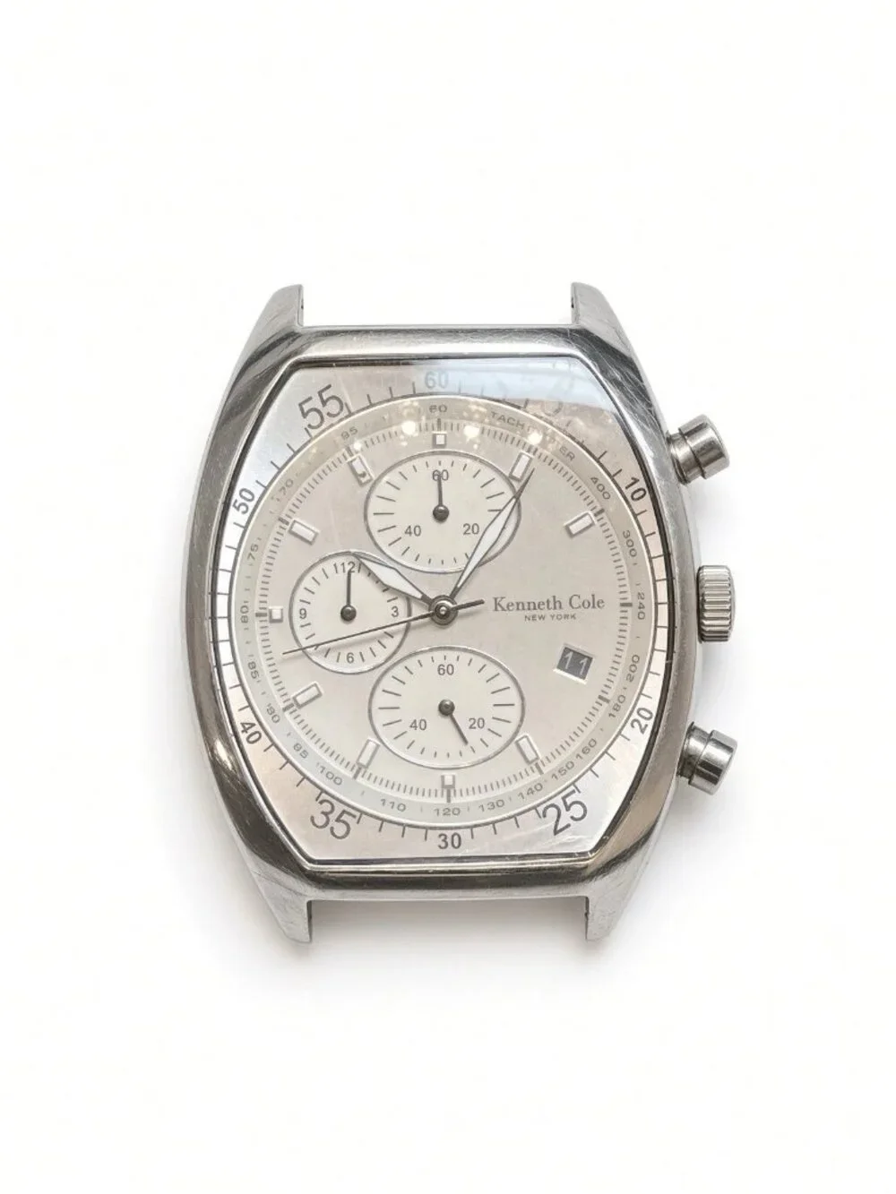 Kenneth Cole NY Men’s SS Chronograph Date Watch KC1207 Needs New Strap